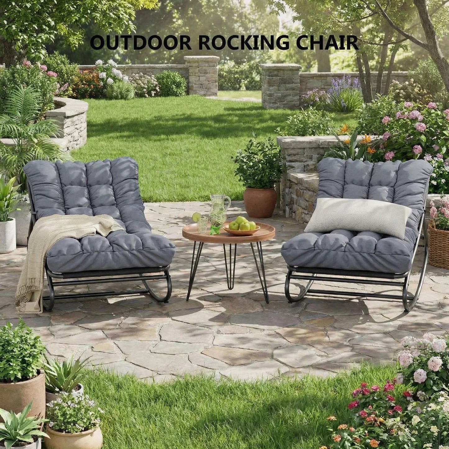 Oversized Outdoor Patio Rocking Chair