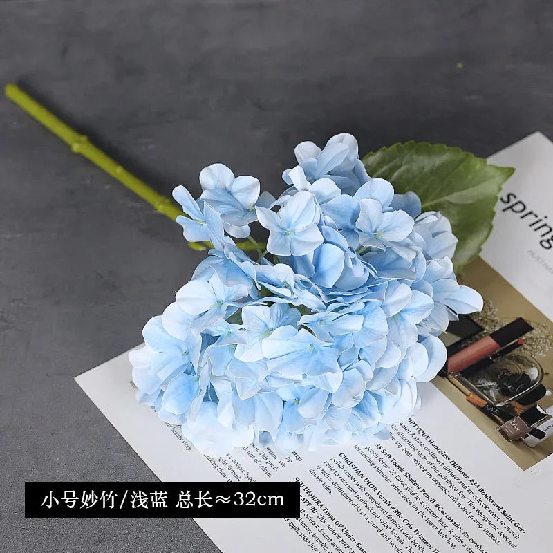 10Pcs 3D Feel Latex Film Hydrangea Real Touch Artificial Flowers