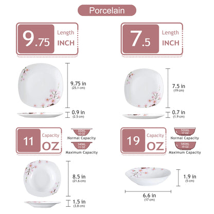 30/24/20 Pcs Porcelain Dinnerware Set