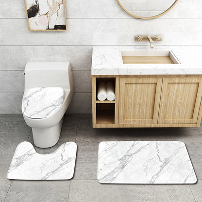 3PCS Marble Bath Mat Set