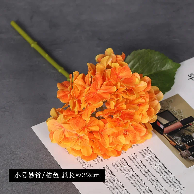 10Pcs 3D Feel Latex Film Hydrangea Real Touch Artificial Flowers