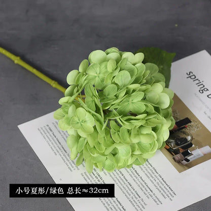 10Pcs 3D Feel Latex Film Hydrangea Real Touch Artificial Flowers