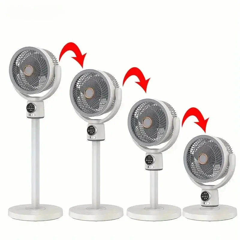 USB Rechargeable Floor Fan Silent Turbine Air Circulation