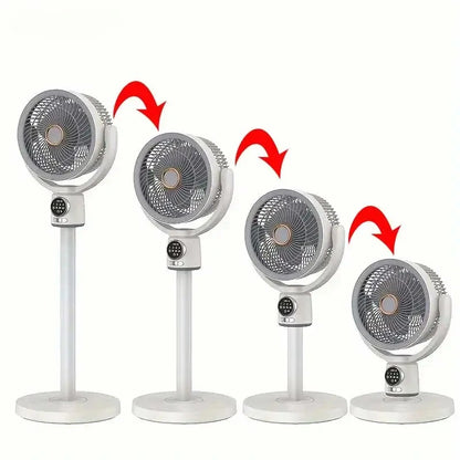 USB Rechargeable Floor Fan Silent Turbine Air Circulation