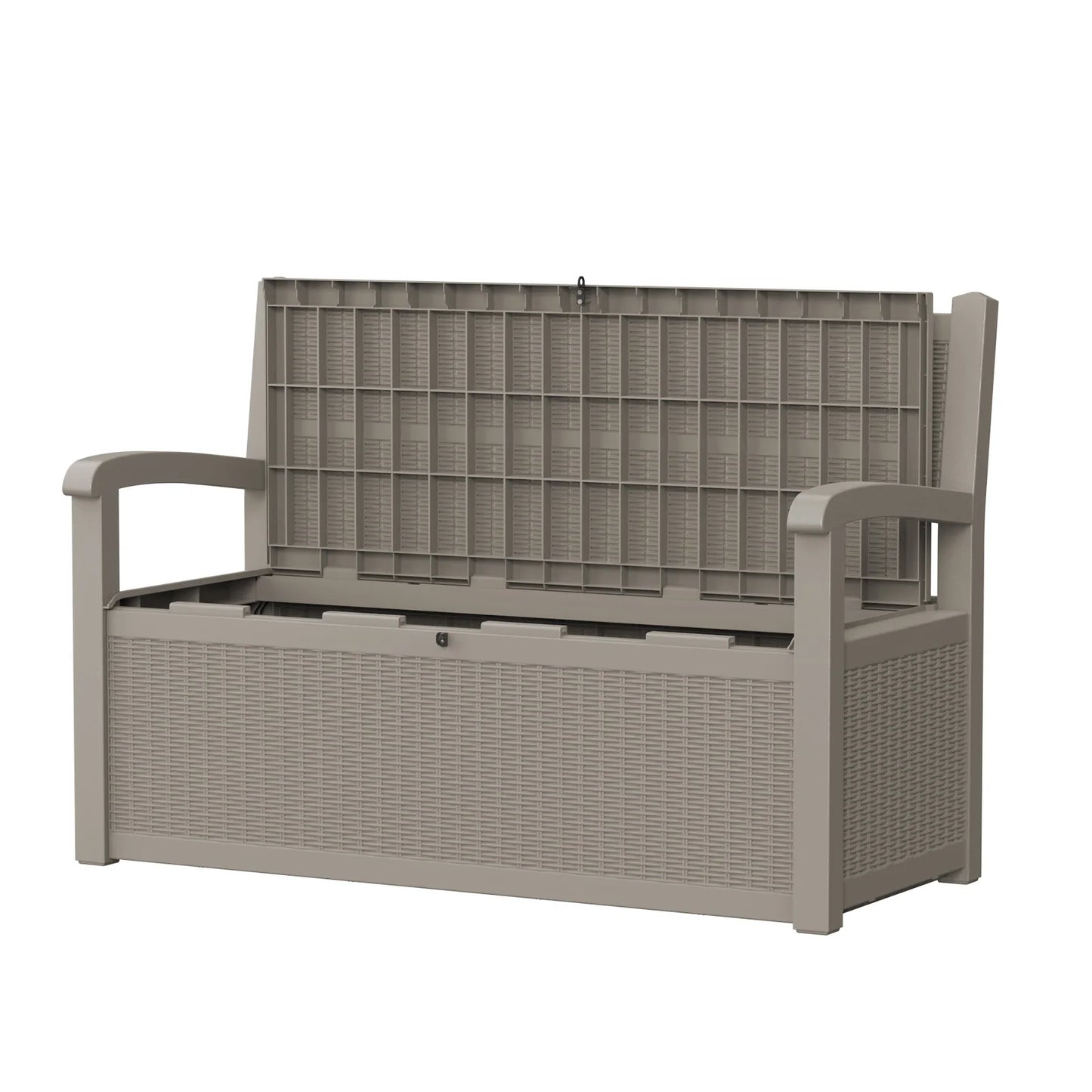 Outdoor Storage Bench with Rattan Look
