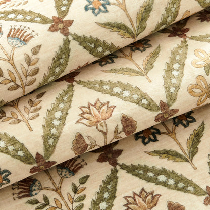 Washable Area Rug Vintage Botanical Kitchen Mat