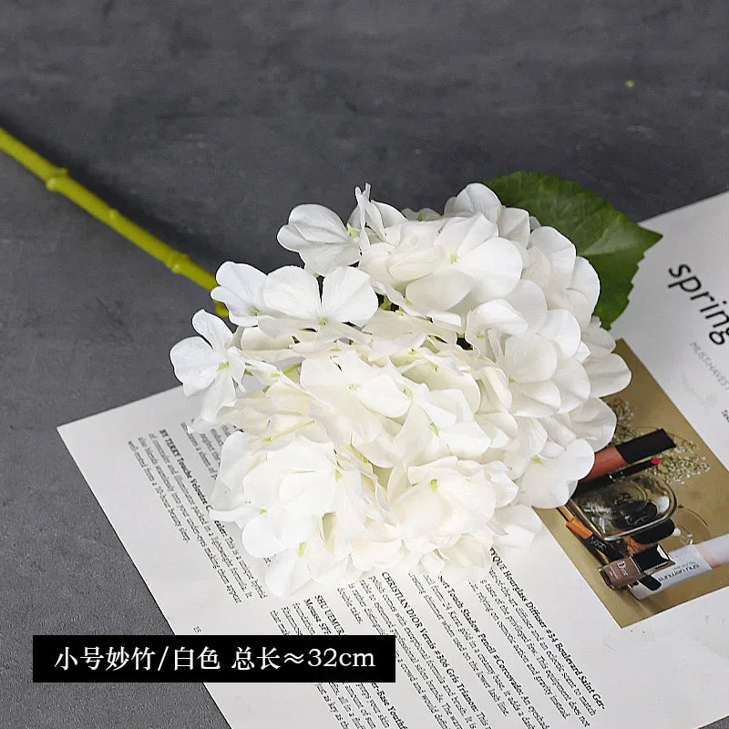 10Pcs 3D Feel Latex Film Hydrangea Real Touch Artificial Flowers