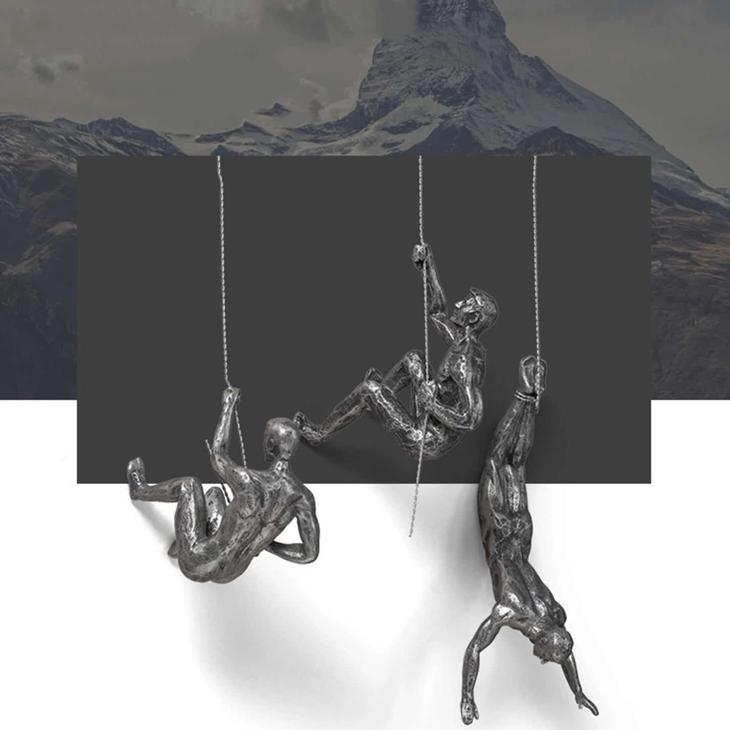 Creative Rock Climbing Man Figures 3D