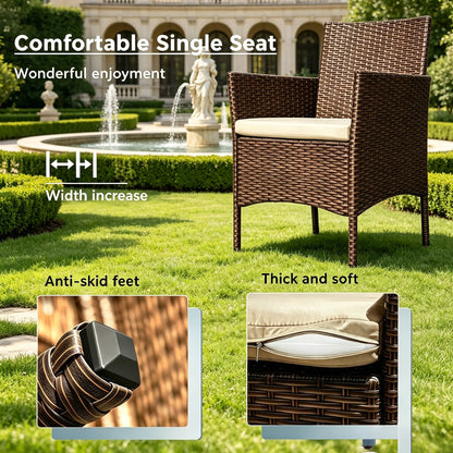 4-Piece Outdoor Rattan Patio Furniture Set