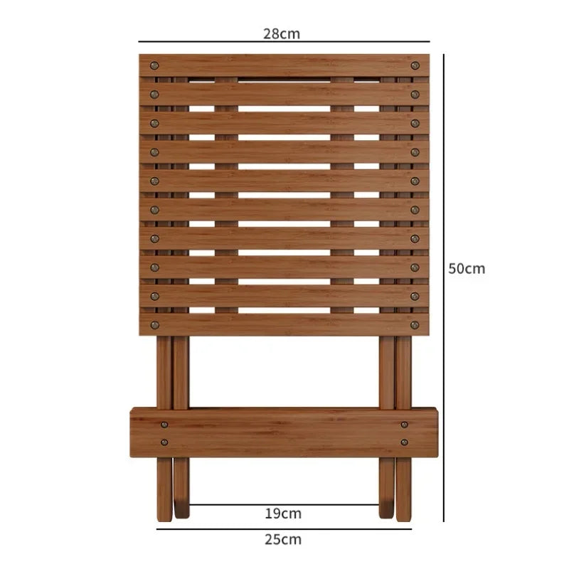 Folding Portable Bamboo Stool