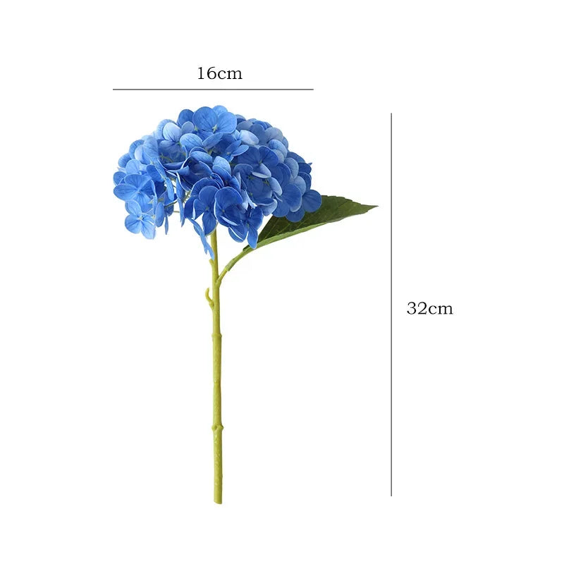 10Pcs 3D Feel Latex Film Hydrangea Real Touch Artificial Flowers