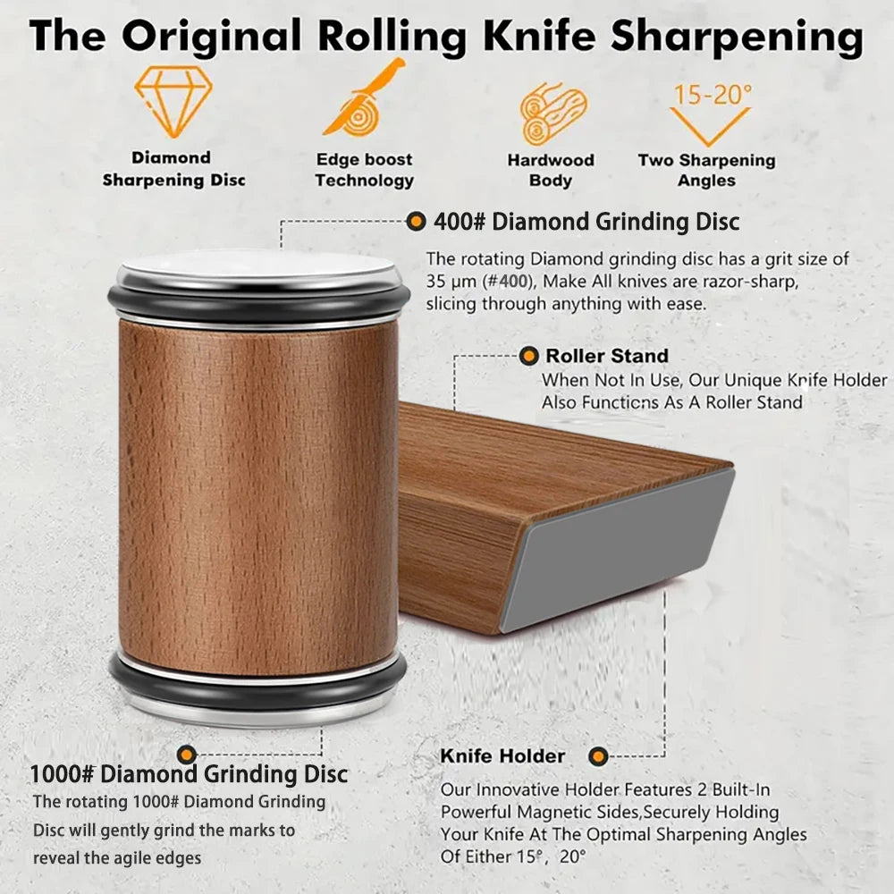 Rolling Knife Sharpener Double Sided
