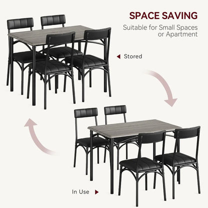 5 Piece Dining Table Set for 4