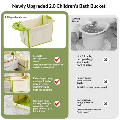 Foldable Collapsible Portable Baby Bath Tub