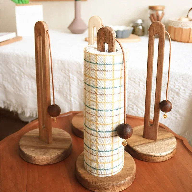Solid Wood Paper Towel Holder