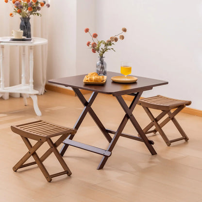 Portable Folding Bamboo Shower Stool