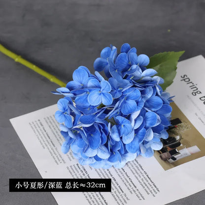 10Pcs 3D Feel Latex Film Hydrangea Real Touch Artificial Flowers