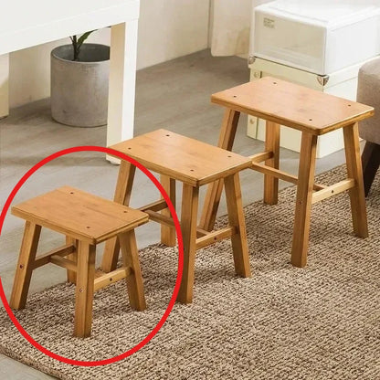 Thickened Nanzhu Mazar Stool Wooden Bench