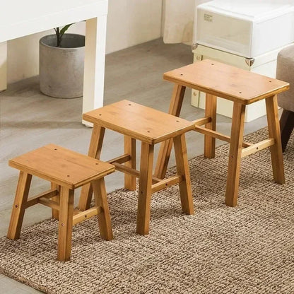 Thickened Nanzhu Mazar Stool Wooden Bench