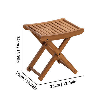 Portable Folding Bamboo Shower Stool