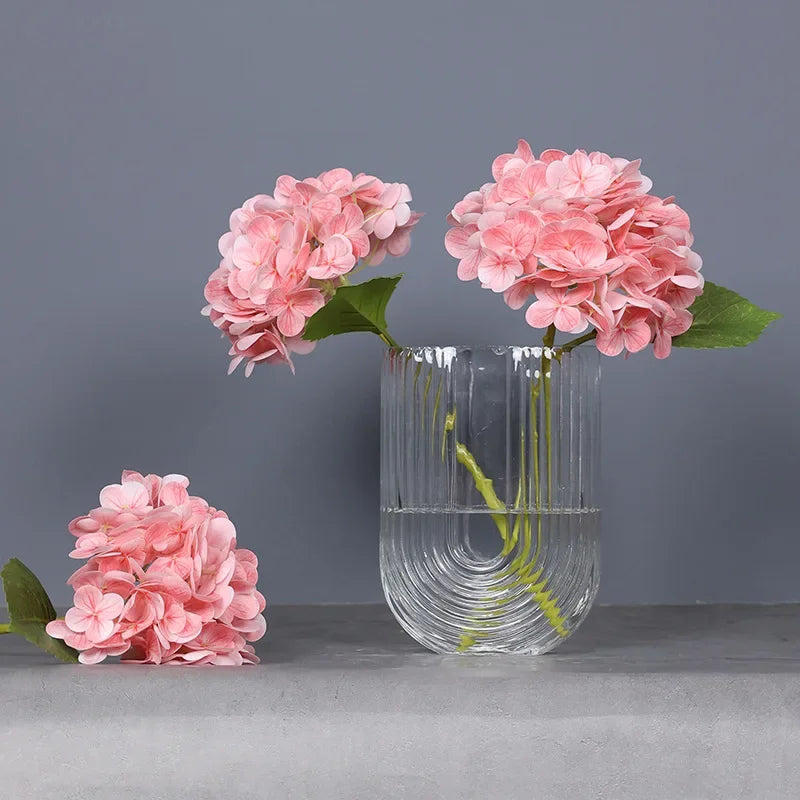 10Pcs 3D Feel Latex Film Hydrangea Real Touch Artificial Flowers