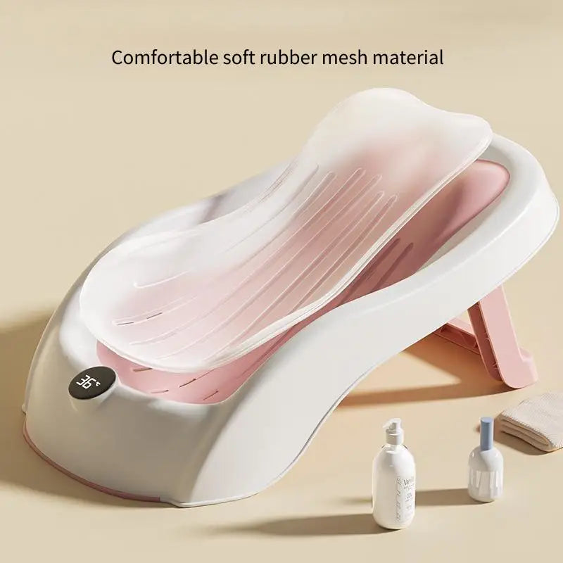Digital Temperature Sensitive Baby Bath Rack Folding