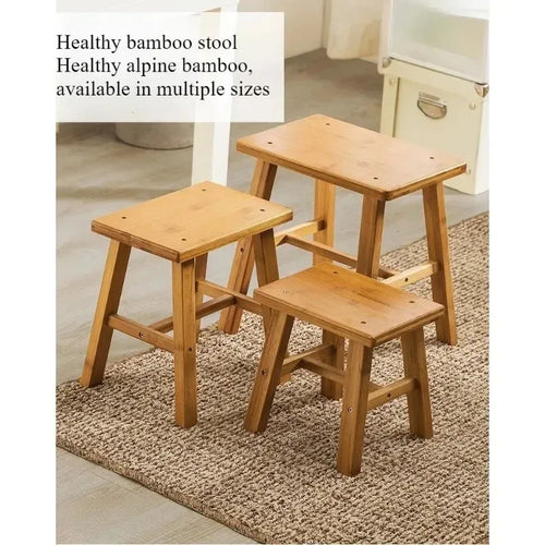 Thickened Nanzhu Mazar Stool Wooden Bench