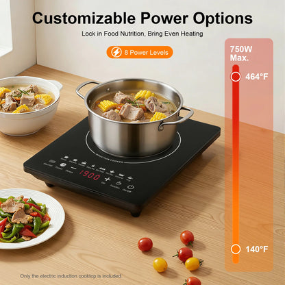 750W Electric Induction Cooker Glass
