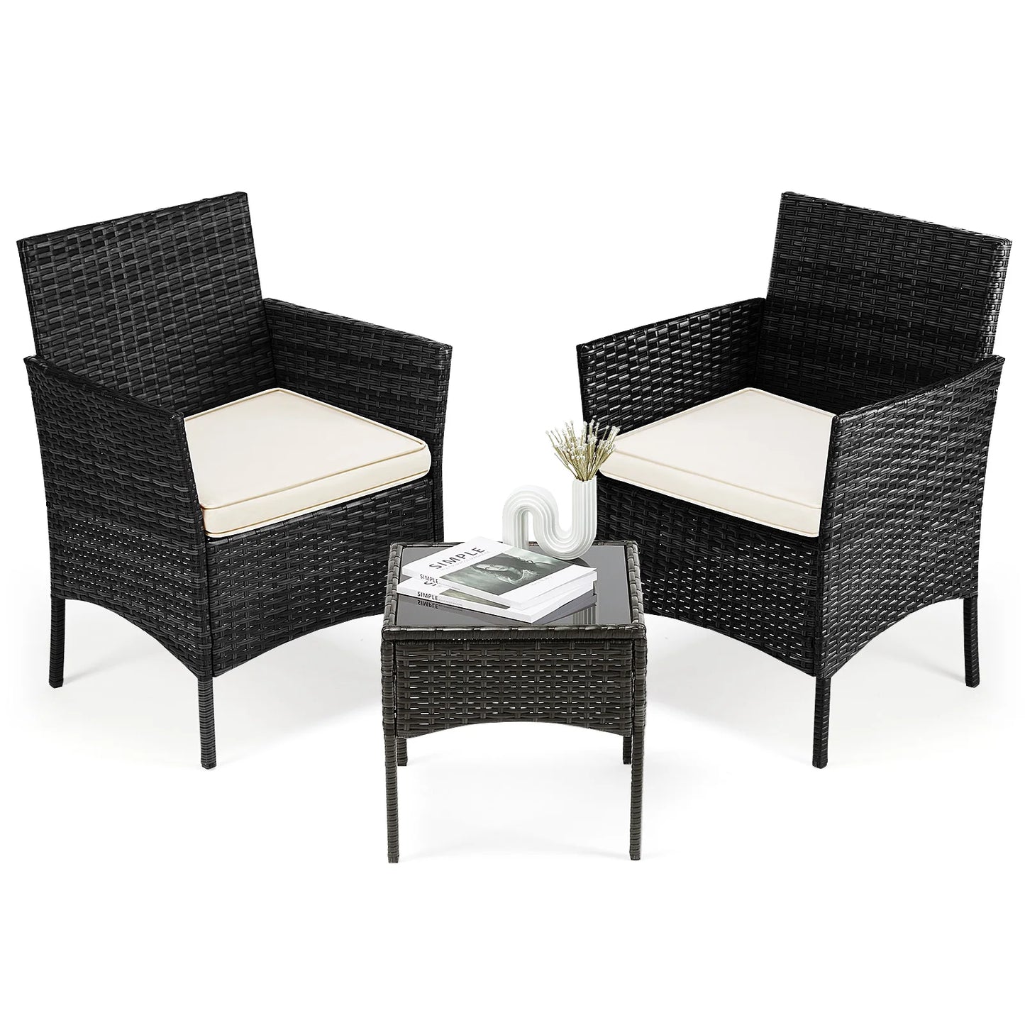 3 Pieces Outdoor Patio Furniture Set