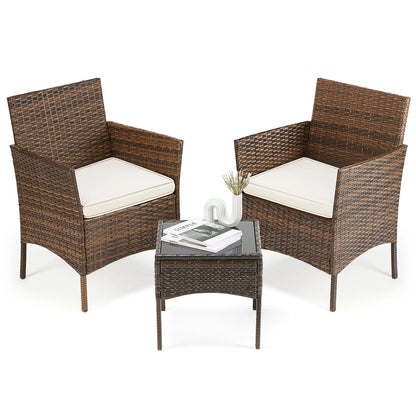 3 Pieces Outdoor Patio Furniture Set
