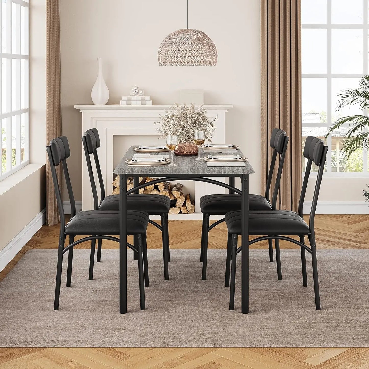 5 Piece Dining Table Set for 4