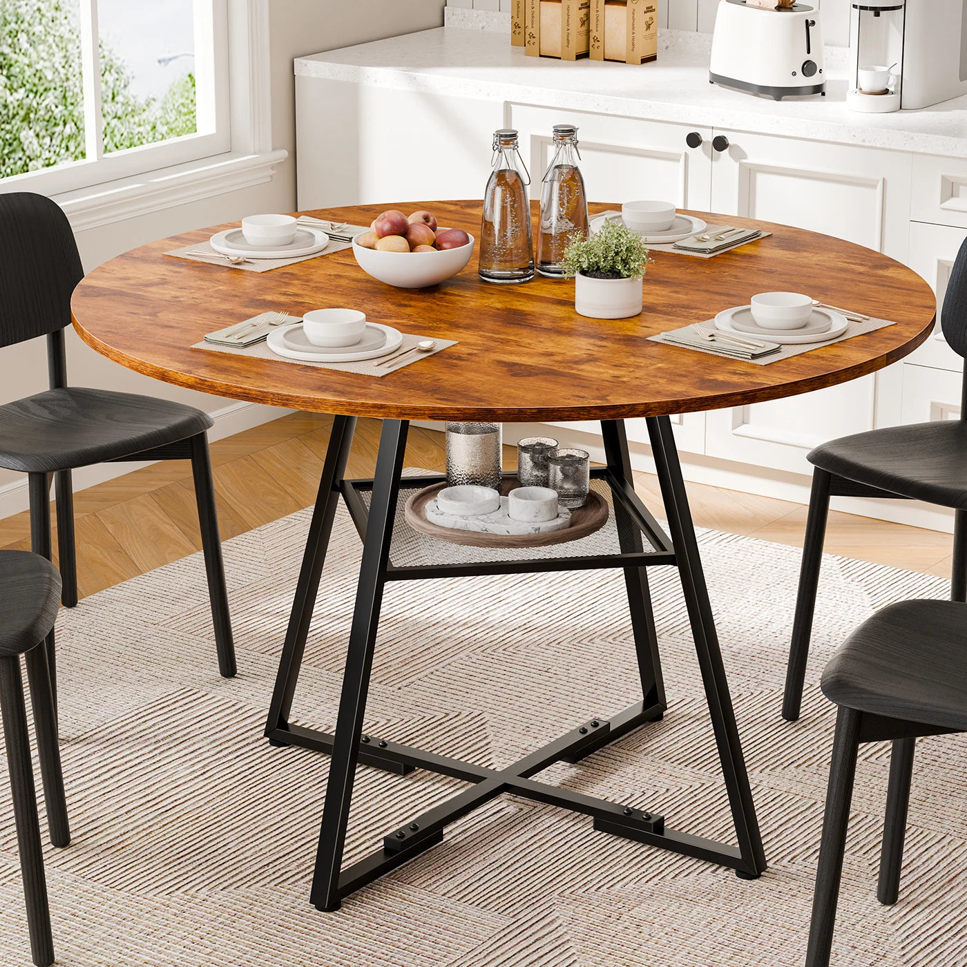 Round Dining Table for 4-6