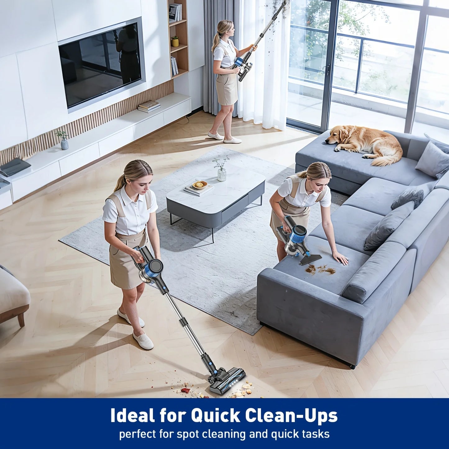 Cordless Vacuum Cleaner 8 in 1 Powerful Suction