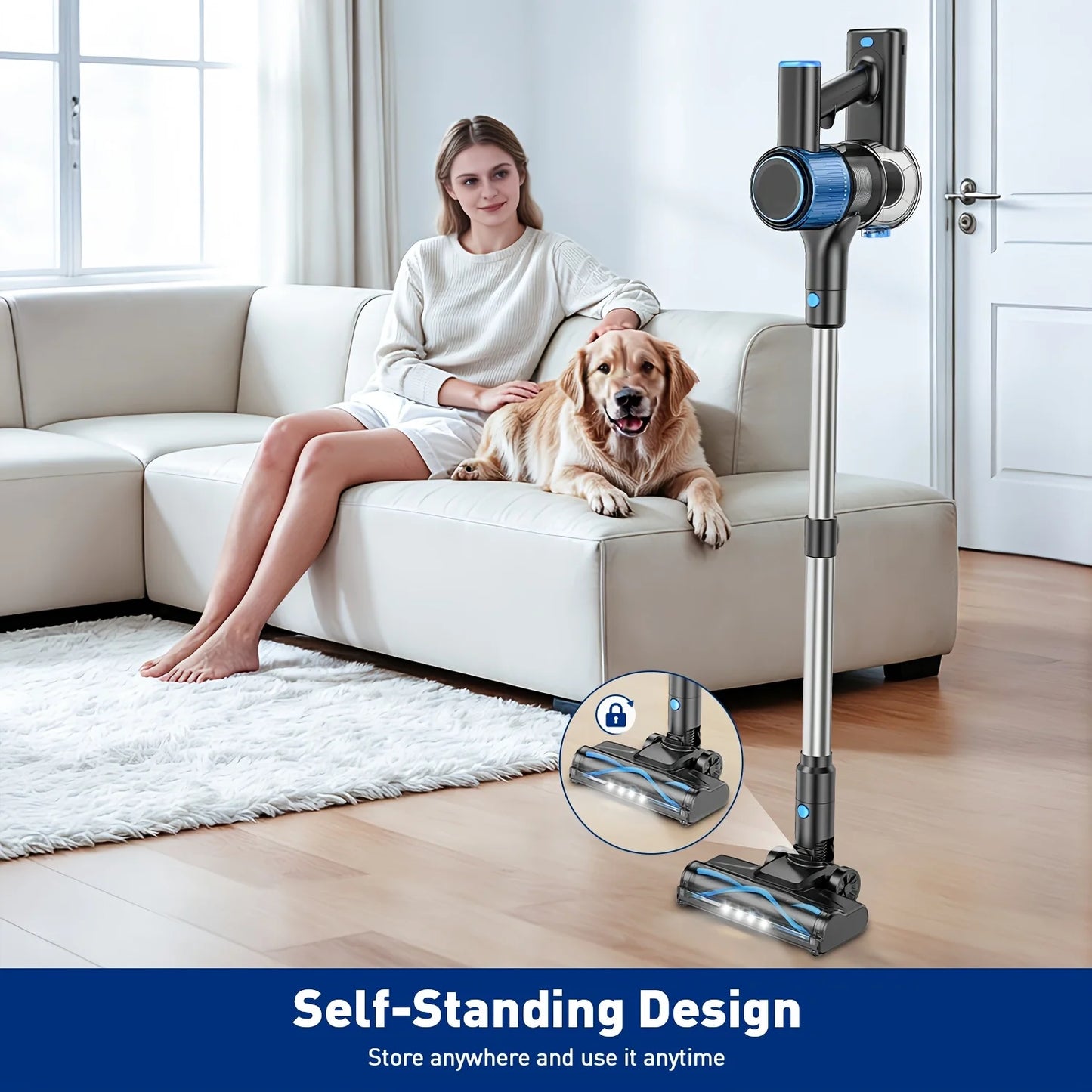 Cordless Vacuum Cleaner 8 in 1 Powerful Suction