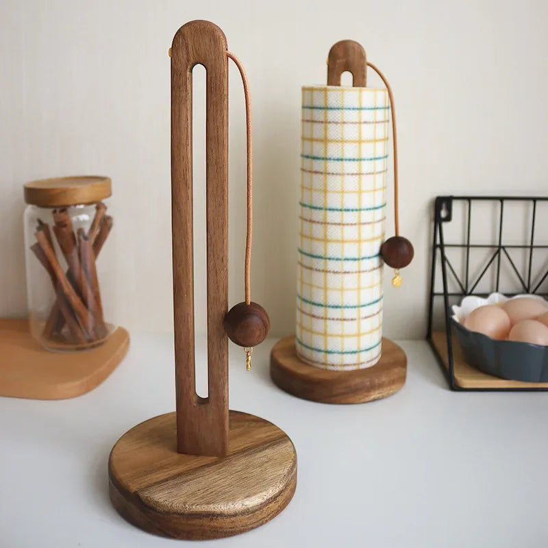 Solid Wood Paper Towel Holder