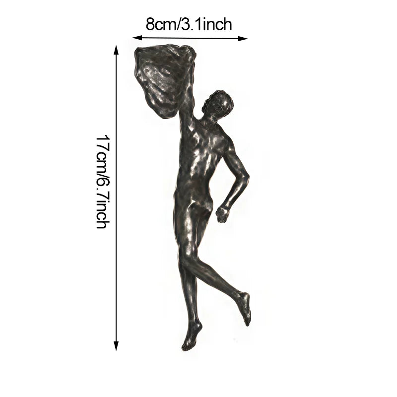 Creative Rock Climbing Man Figures 3D