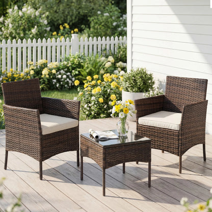 3 Pieces Outdoor Patio Furniture Set