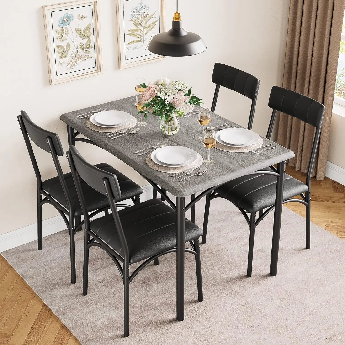 5 Piece Dining Table Set for 4
