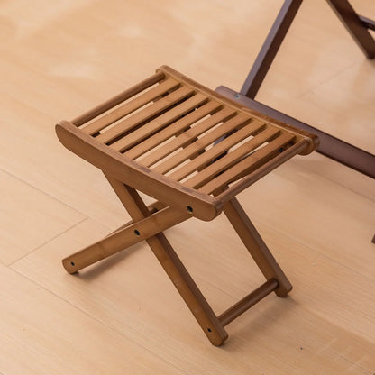 Portable Folding Bamboo Shower Stool