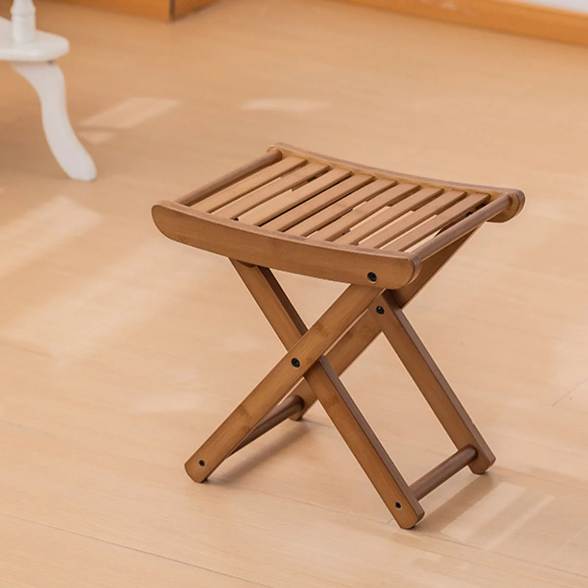 Portable Folding Bamboo Shower Stool