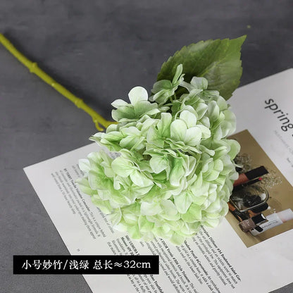 10Pcs 3D Feel Latex Film Hydrangea Real Touch Artificial Flowers
