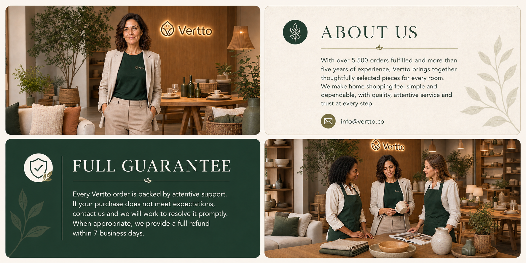 Vertto brand story and full guarantee
