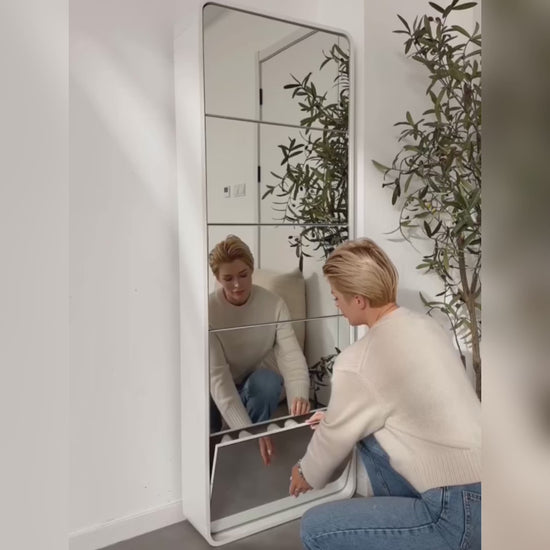Mirror Shoe Storage Cabinet demonstration video