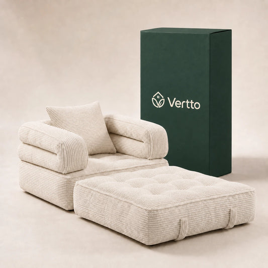 Sofá cama plegable Cloud en blanco roto