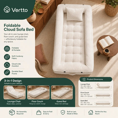 Foldable Cloud Sofa Bed detail 04