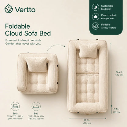 Foldable Cloud Sofa Bed detail 07